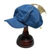Estilo Japonés Simple Edición Grande Boina de Mezclilla para Mujer Retro Casual Gorra de Periodista Pintor Mostrando la Cara Nubes Pequeñas Gorra Octogonal Moderna
