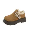 Zapatos cálidos de algodón, modernas botas de invierno estilo Birkenstock, nueva colección 2026, forradas de polar, con suela gruesa, botas de nieve, mullidas y versátiles, estilo slip-on