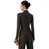 Conjunto deportivo de dos piezas para mujer, forrado de polar para otoño e invierno, cálido y adelgazante, para Pilates y yoga