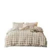 Juego de Ropa de Cama de Lujo Ligero de Terciopelo de Conejo y Terciopelo de Leche de Cuatro Piezas Invierno Engrosado Terciopelo de Doble Cara Funda de Edredón de Terciopelo de Coral Sábana Ajustada Juego de Cuatro Piezas