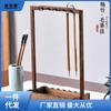Portalápices colgante creativo para pinceles Cuatro Tesoros del Estudio Retro Madera maciza Bambú Soporte para pinceles Almacenamiento de escritorio para estudiantes Maoshihai