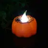 Lanterna de Abóbora de Halloween Decoração do Festival Fantasma Adereços Luz de Vela Digital LED Suprimentos de Festa Luz Noturna Luminosa Lâmpada de Vento