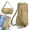 Bolsa de Viaje para Hombre de Gran Capacidad, Bolsa de Hombro Cilíndrica, Mochila Multifuncional de Moda, Lona, Bandolera, Bolso de Cubo