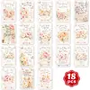 Compra directa transfronteriza de 18 tarjetas de frases florales en inglés, curativas e inspiradoras, tarjetas de texto con mensajes decorativos de aliento conmovedor