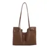 Bolsa Transfronteiriça com Textura de Grande Capacidade Feminina Novo Estilo 2026 Moda para o Dia a Dia Ombro Único de Mão Bolsa Tote Casual Tendência