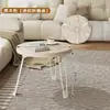 Nuevo Estilo Simple Moderno Creativo Plegable Mesa de Café Pequeña Multifuncional Mesa Redonda Mesa Lateral de Sofá Mesa Pequeña Móvil para Ventana de Bahía