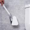 Escova de vaso sanitário doméstica sem ângulo morto cabo longo artefato de lavagem de vaso sanitário base de pendurar na parede fenda escova de vaso sanitário de silicone tipo golfe