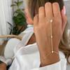 Pulsera Personalizada Explosiones Transfronterizas con Diamante Dedo Moda Europea y Americana Cadena Metálica Pedrería Cadena de Mano para el Dorso