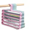 Perchero Mágico Multifuncional para Pantalones, Colgador de Ropa, Estante de Cinco Niveles para Armario, Estante de Cinco Niveles para Bufandas y Uso Diario