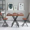 Mesa plegable para uso doméstico, mesa de comedor portátil simple, mesa cuadrada para apartamentos de alquiler, mesa de comedor minimalista de tamaño pequeño