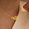 Moda Europea y Americana Murciélago Halloween Inglés Acero Titanio Collar Cadena Clavícula Cadena Suéter Moda Pareja Regalo Festivo