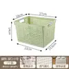 Cesta de almacenamiento de plástico para uso doméstico, caja de almacenamiento de escritorio, cesta de almacenamiento para artículos varios de cocina, caja de bocadillos y juguetes para jardín de infantes