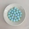 Cuentas Redondas Pequeñas de Frijol de Azúcar de Color Sólido, Galvanizadas con UV, Alto Brillo, Sueltas, para Pulsera DIY, Cuentas Espaciadoras, Accesorios de Bolsa