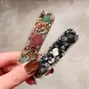 Clip para el Cabello de Piedra Natural Modelo Nuevo 2026, Pinza Lateral Irregular para Mujer, Pinza de Flequillo de Alta Gama Incrustada con Pedrería, Pasador para Cabello Suelto