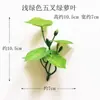 Plástico Cinco Pontas Rabanete Verde Folha de Lótus Artificial Flor Planta Verde Pequena Flor Artificial Ornamento Rochedo Interno Micro Paisagem Adereços
