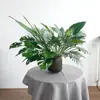 Planta Verde Hoja de Tortuga Simulada Paisajismo de Jardín Muro de Plantas Verdes Planta Verde Biónica Decoración de Fondo de Boda Planta Verde Simulada