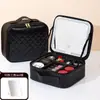 Bolsa de Maquillaje con Espejo LED, Bolsa de Maquillaje de Alta Gama, Bolsa Portátil de Gran Capacidad, Bolsa Portátil Multicapa de Alto Valor