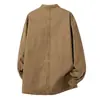 2025 Nuevo Otoño Retro Japonés Ropa de Trabajo Camisa para Hombre Versátil Suelta Casual Color Sólido Camisa Americana Trendy