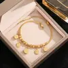 Nuevo Wholesale Transfronterizo de Joyería Lele Popular en Europa y América de Gama Alta Chapado en Oro de 18K Pulsera con Colgante Redondo de Zirconia para Mujer