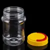 Frasco de embalaje de plástico transparente de grado alimenticio, recipiente redondo sellado para té de flores y frutas confitadas, botella PET de boca ancha, 500 ml