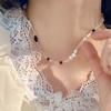 Collar de Perlas Shijia para Mujer Diseño Nicho Lujo Accesible Moda de Alta Gama Elegante Cadena Clavícula Cadena para Cuello Cadena para Suéter Cadena de Cuentas