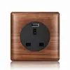 Palanca de comercio exterior interruptor basculante nórdico estilo industrial dos controles simples enchufe de interruptor simple doble material de madera maciza doméstico 86