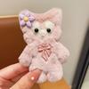 Horquilla de peluche con clip lateral para niños, horquilla con flequillo en la frente, accesorios para el cabello de dibujos animados para bebés, para otoño e invierno