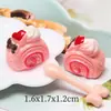 Rollo de piel de tigre de resina de imitación, pastel de fresa, accesorios de juego de comida, crema de pegamento para bricolaje, funda de teléfono móvil, tapón antipolvo, accesorios