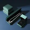 Caja de Joyería Qiuhe de Cuero PU Cepillado Caja de Empaque para Joyería Anillo Perla Collar Anillo Par Pulsera Pendientes Caja para Pulsera