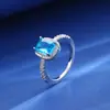 Anel de zircônia colorida com diamante para amor transfronteiriço feminino de alta qualidade com abertura ajustável em forma de coração anel feminino totalmente cravejado de diamantes atacado