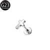 F136 Liga de Titânio Coração Cruz Relâmpago Lua Estrela de Cinco Pontas Dente Interno Lábio Unha G23 Joia de Piercing