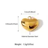 Pingente DIY de Aço Inoxidável com Gotejamento de Óleo Inlaid com Diamantes Coloridos Pingente de Laço Onda Pérola Banhado em Ouro 18K