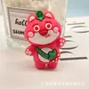 Accesorios para llaveros muñeco de oso fresa de dibujos animados colgante adornos para bolso máquina de mantequilla accesorios DIY pequeño regalo al por mayor