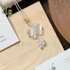 Pingente de Pedra Olho de Gato Colorido em Forma de Cabaça Joia Corrente para Clavícula de Cabaça Rosa Presente para Amigas Pingente de Boa Sorte