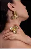 Brincos de Liga de Cobre Camélia Ouro Prata Brincos Luxo Acessível Design de Nicho Moda de Alto Padrão Brincos Elegantes