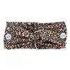 Botón de Máscara Botón Cruzado Estampado de Leopardo Diadema para el Cabello Accesorios para el Cabello Diadema de Yoga Diadema Deportiva para Fitness Diadema Absorbente de Sudor