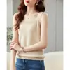 26 Cachemira Pura Cuadrado Simple Color Sólido Mujer Sin Costuras Capa Base Holgada Adelgazante Otoño Temprano Nuevo Suéter Camisola