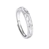 Anillos de Pareja Flor de Glicina para Hombres y Mujeres Diseño Étnico INS Moda Lujo Ligero Anillos de Pareja Regalo de Cumpleaños para Novia