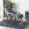 Silla mecedora de ratán, sillón reclinable para adultos, sala de estar, balcón, sillón perezoso, silla de ocio para personas mayores, mecedora de ocio, mecedora de ratán