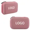 Bolsa de Armazenamento para Cabo de Dados Rígida Eva Rosa Tecido Oxford Caixa de Armazenamento para Fones de Ouvido Armazenamento de Cabo de Dados Bolsa de Armazenamento Eva
