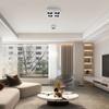 Lâmpada LED três ou quatro focos downlight de sobrepor quadrado minimalista ultrafina quarto sala de estar sem lâmpada principal lâmpada de furo de sobrepor anti-reflexo