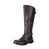 Botas de cuero para hombre de comercio exterior transfronterizo, botas de caballero de otoño de tacón bajo y caña alta con hebilla de correa en el talón, botas de equitación, dropshipping de AliExpress