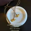 Accesorios de Collar de Calabaza Chapados en Oro Estilo Antiguo para Mujer, Cadena Larga para Suéter de Otoño e Invierno, Joyería de Colgante de Lujo Ligero Nicho de Gama Alta