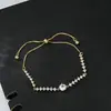 Joyería de Mano Personalizada para Mujer con Baño de Oro Real y Circonita Microincrustada, Diseño de Nicho, Pulsera Ajustable Deslizante, Venta al por Mayor