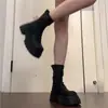 Botines Mujer Suela Gruesa Botas Elásticas 2026 Nuevo Estilo Otoño Botas Adelgazantes Versátiles Botas Ruched Adelgazantes Botines Cortos Mujer