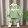 Comercio exterior ropa infantil al por mayor otoño nuevo niños guapos bandolera manga larga casual dos piezas niño ropa de primavera