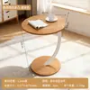 Mesa Lateral de Nogal, Mesa Pequeña, Mesa de Café, Mesa Lateral para Sofá, Mini Mesa Redonda de Moda, Mesa de Esquina para Sala de Estar, Mesa con Almacenamiento, Mesa de Noche