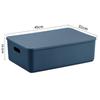 Caja de Almacenamiento de Plástico con Tapa Caja para Guardar Ropa Interior Calcetines en el Armario Contenedor para Guardar Bloques de Construcción de Juguete Cesta para Guardar Bocadillos Libros Ilustrados