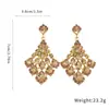 Brincos redondos geométricos europeus e americanos de moda transfronteiriça cravejados com diamantes, elegantes e sofisticados, brincos statement versáteis e únicos