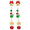 Pendientes de Navidad para mujer, pendientes creativos de goteo de aceite, campanas de Navidad, hombre mayor, árbol de Navidad, pendientes cruzados, pendientes festivos transfronterizos